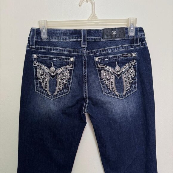 Miss Me Angelic Wings Boot Cut Jeans Style M8989B  Size 31 - Picture 7 of 14